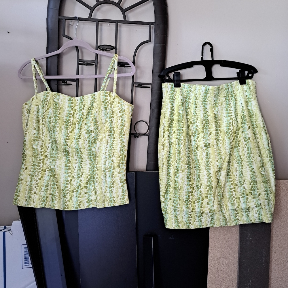 Lauren Taylor New York Animal Print Skirt Set sz 8